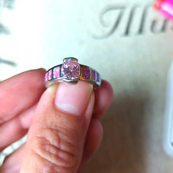 Nwt Pink Sapphire Ring Size 6.5